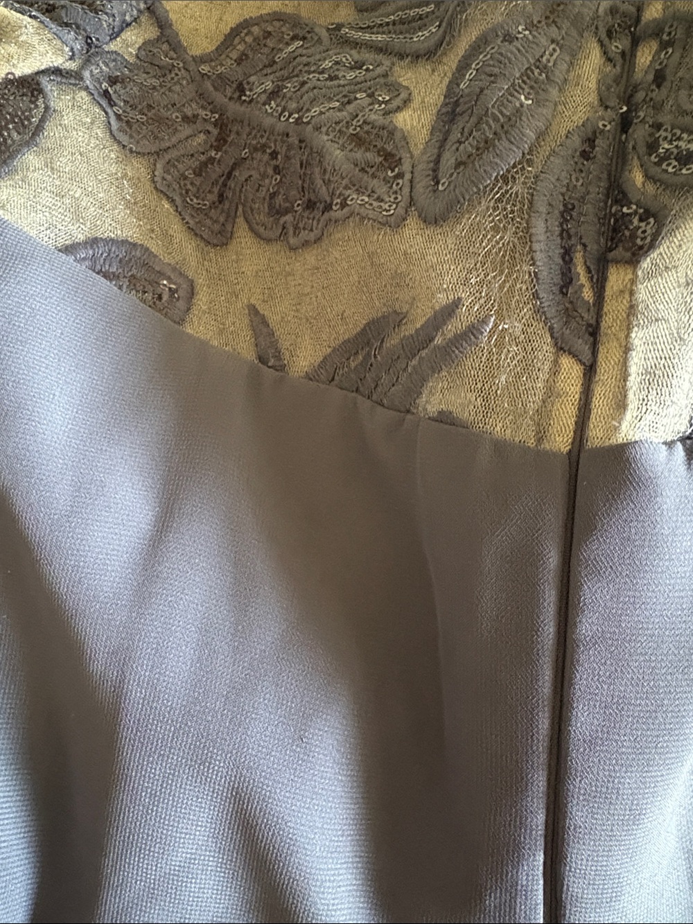 JJs House Blue Lace-Sleeve Maxi Dress with Front Slit ..please all pictures - Picture 14 of 14